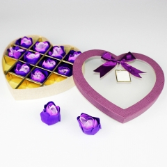 Καρδιά σε σχήμα χαρτιού Rose κουτί συσκευασίας για λουλούδια και σοκολάτα