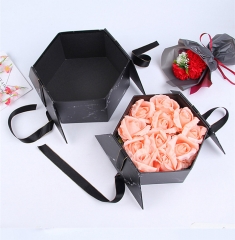 Εξάγωνο Floral κουτιά συσκευασίας για το πάρτι γενεθλίων γάμου