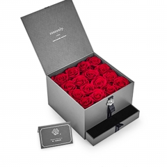 Φανταχτερό αστείο κουτί λουλουδιών με συρτάρι για τη συσκευασία Rose