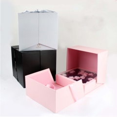 Δημιουργικό σχεδιασμό λουλούδι χαρτί δώρο κουτί με κορδέλα