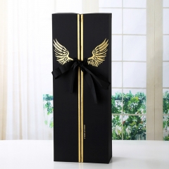 Luxury Two Doors Flower Paper Gift box with Ribbon