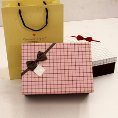 Stripe Εκτύπωση προσαρμοσμένο χαρτονένιο κουτί δώρου με δεσίματος τόξου