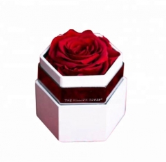 Νέο κουτί δώρου τριαντάφυλλο Μικρό χαρτόνι Hexagon Flower Hat Box