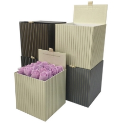 Πολυτελές προσαρμοσμένο εκτύπωσης κουτιά λουλουδιών κουτί μαύρου χαρτονιού