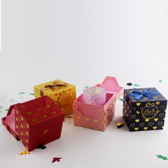 Custom Kraft χαρτοκιβώτιο σε σχήμα τετράγωνο κουτί από χαρτόνι για κερί με μαγνήτη