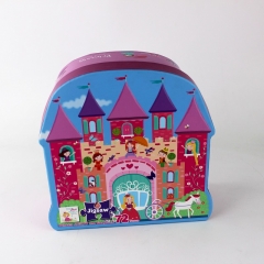 Fancy Paper Jigsaw Puzzle Castle Shape Box For Customizing Printing